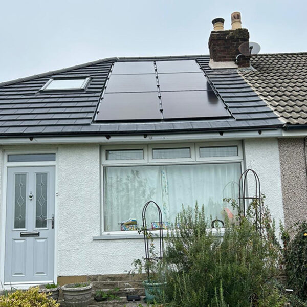 Solar panels at the roof top